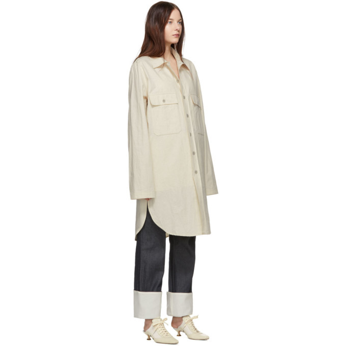 Lemaire Off-White Long Overshirt Coat Lemaire