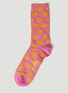 Les Chaussettes Fleurs Socks in Pink