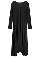 High Maybe Appliquéd Stretch-jersey Midi Dress Black