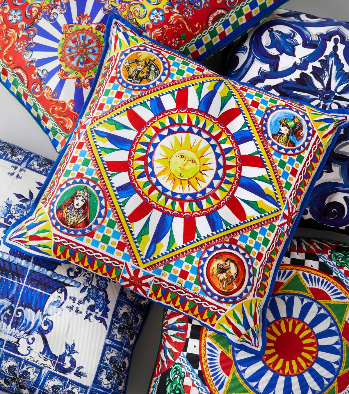 Dolce&Gabbana Casa - Small printed canvas cushion