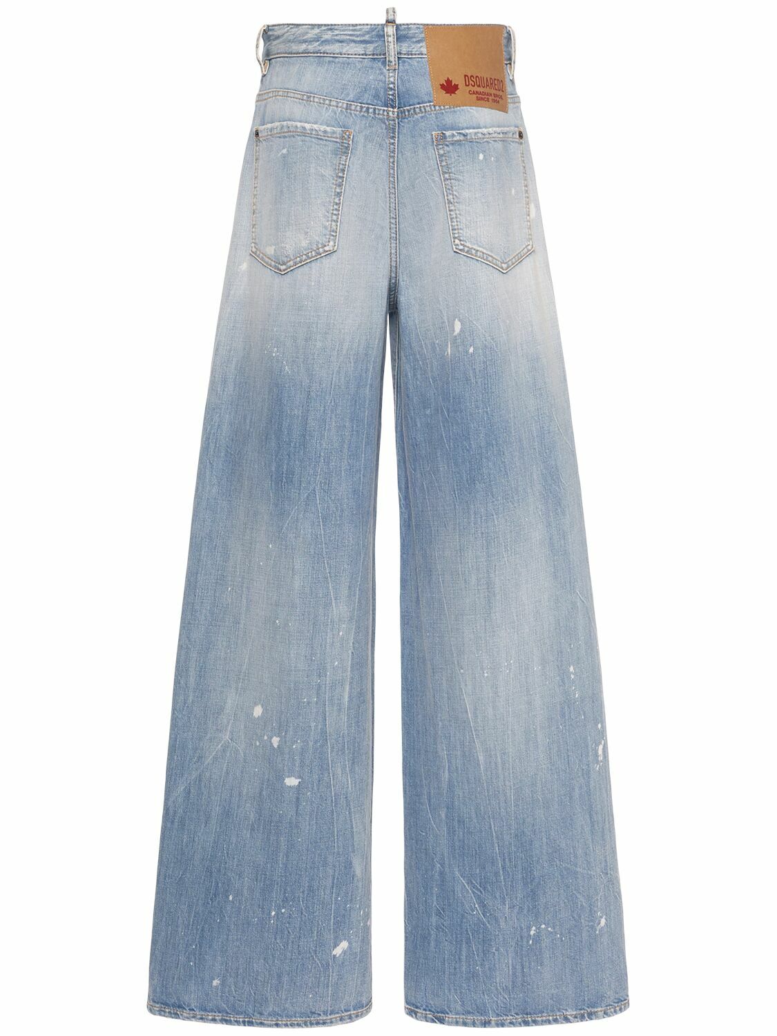 デニム・ジーパン D SQUARED2 Stretch denim Traveller wide-leg jeans DSQUARED2 Traveller Medium Rise Denim Wide Jeans Dsquared2