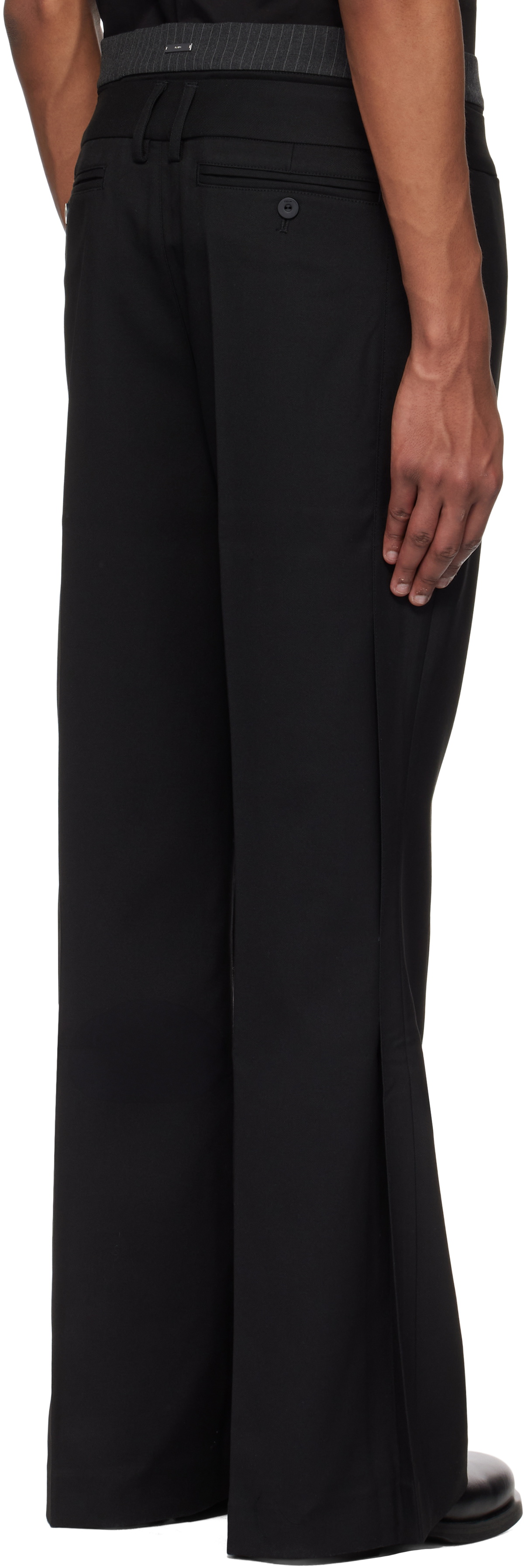 C2H4 Black Corbusian Tailored Trousers