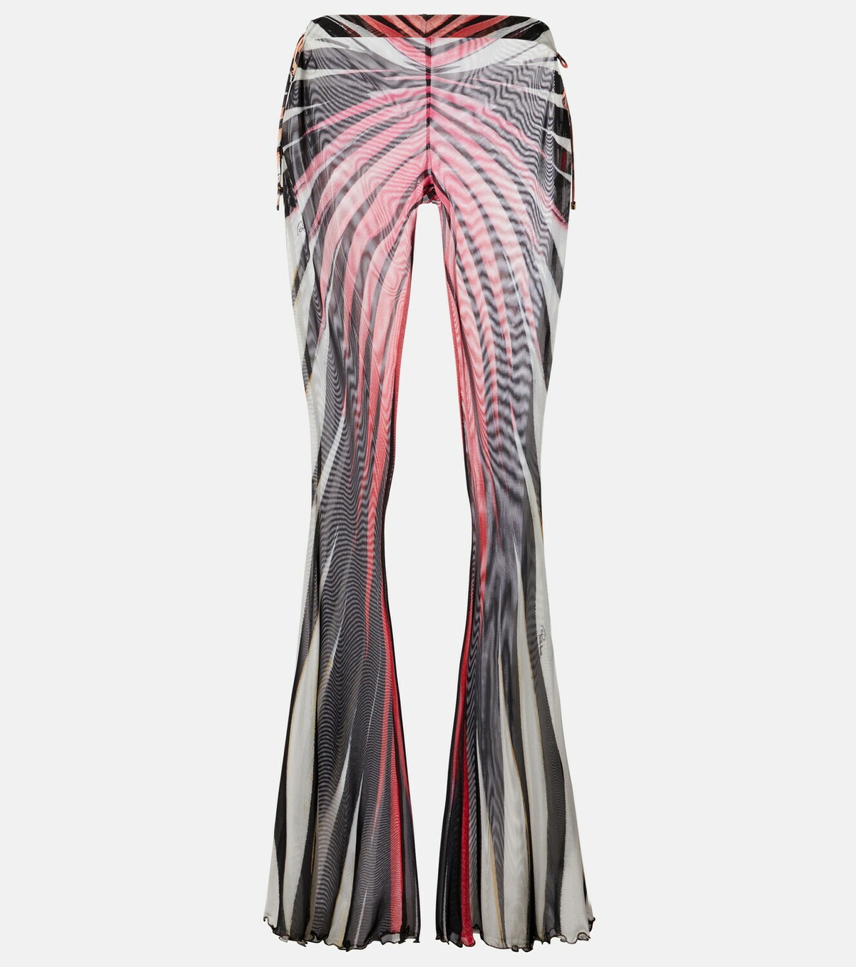 Roberto Cavalli Printed sheer flared pants