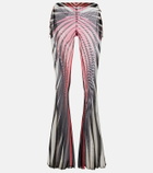 Roberto Cavalli Printed sheer flared pants