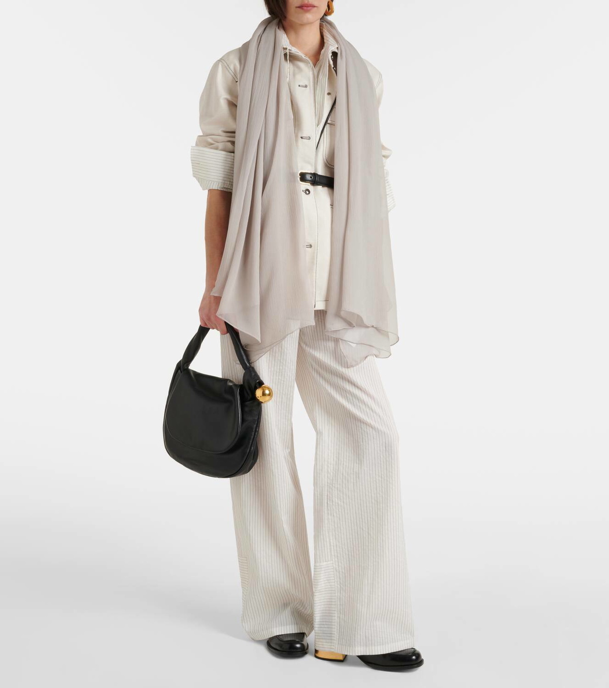 Max Mara Meandro silk crépon scarf Max Mara