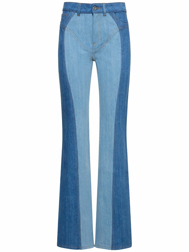Photo: NENSI DOJAKA - Contrast Wide Flared Denim Jeans