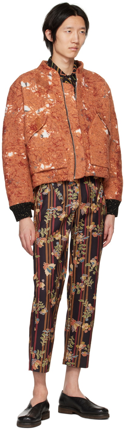 VITELLI Orange Graphic Bomber Jacket