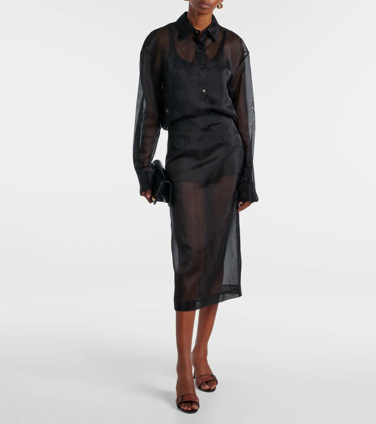Manolo Blahnik Muluka 70 leather mules Manolo Blahnik