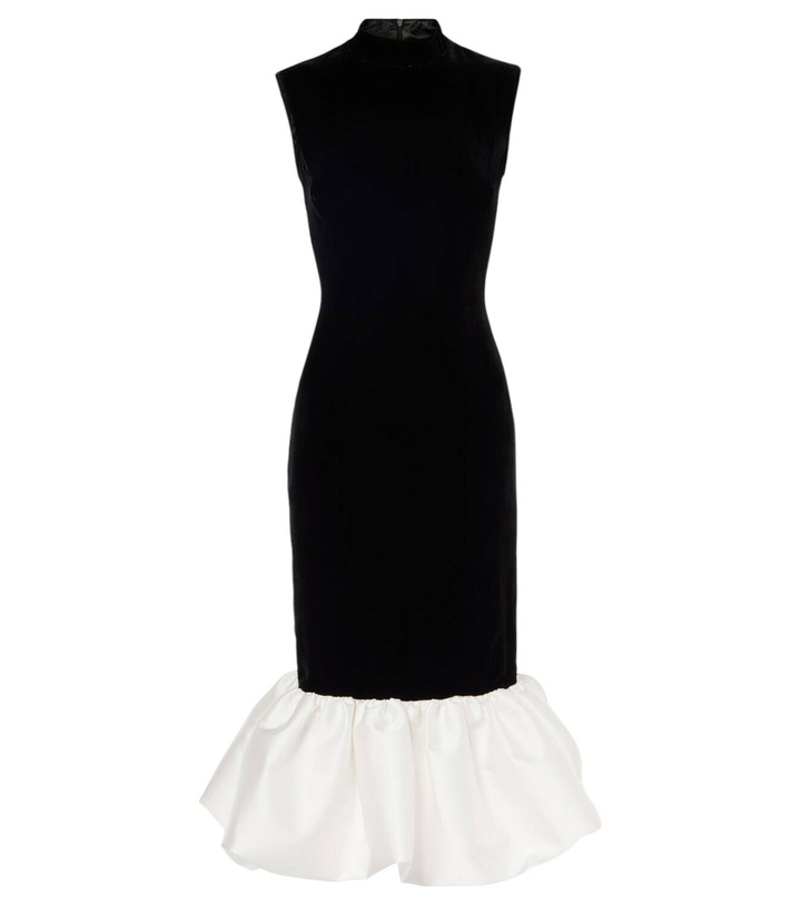 Photo: Rasario Velvet and satin midi dress