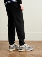 Noah - Core Tapered Logo-Embroidered Cotton-Jersey Sweatpants - Black