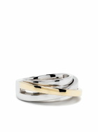 Tom Wood Sterling Silver Orb Slim Duo Ring