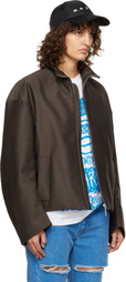 Marni Brown Cropped Cocoon Jacket