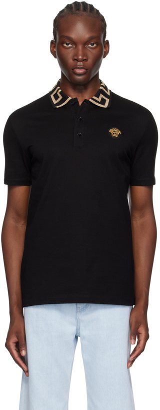 Photo: Versace Black Greca Polo