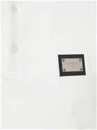 DOLCE & GABBANA - Cotton Polo Shirt W/logo Plaque
