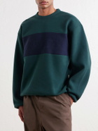 Aimé Leon Dore - Logo-Embroidered Two-Tone Fleece Sweatshirt - Green