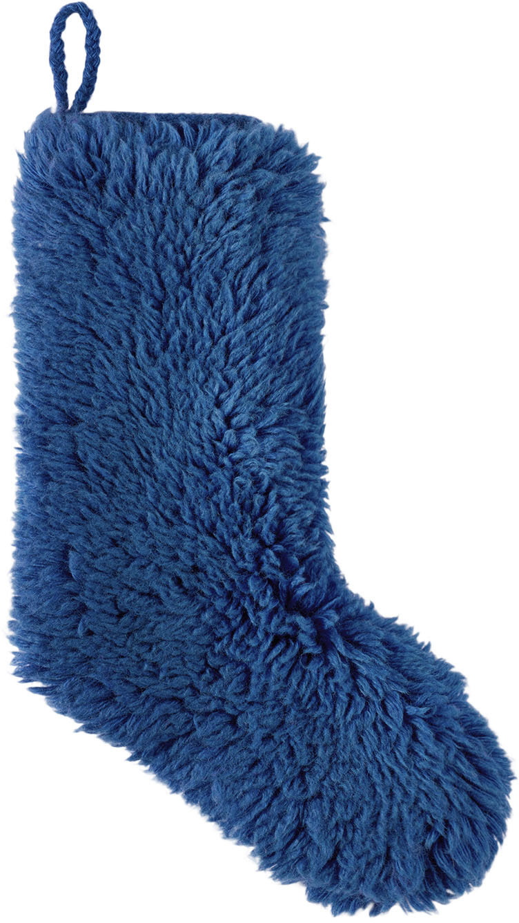 Mush Studios SSENSE Exclusive Blue Shag Stocking