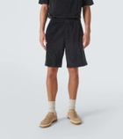 Loro Piana Murano cotton and silk velour Bermuda shorts