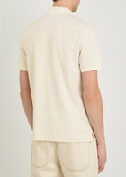 Boss Fine-knit Cotton Polo Shirt Beige