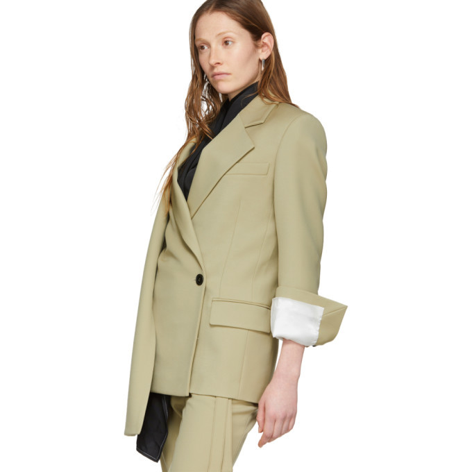 Proenza Schouler Beige Wool Scarf Blazer Proenza Schouler