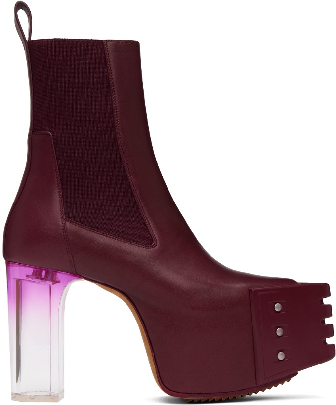 Photo: Rick Owens Burgundy Grilled Boots