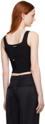 BOYAROVSKAYA Black Tape Tank Top