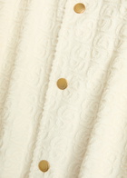 DRÔLE DE Monsieur Monogramme Terry Cotton Shirt Off White
