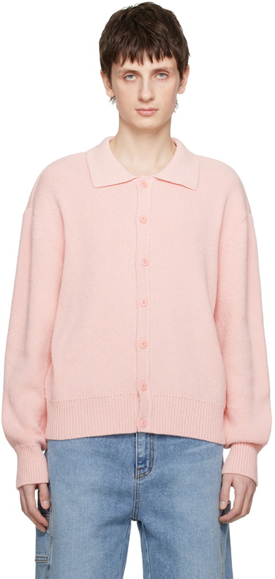 Photo: Dunst Pink Open Collar Cardigan