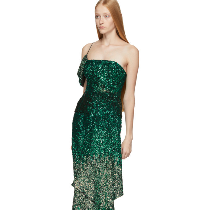 halpern green dress Harpor Satin Mini Dress – SIMKHAI