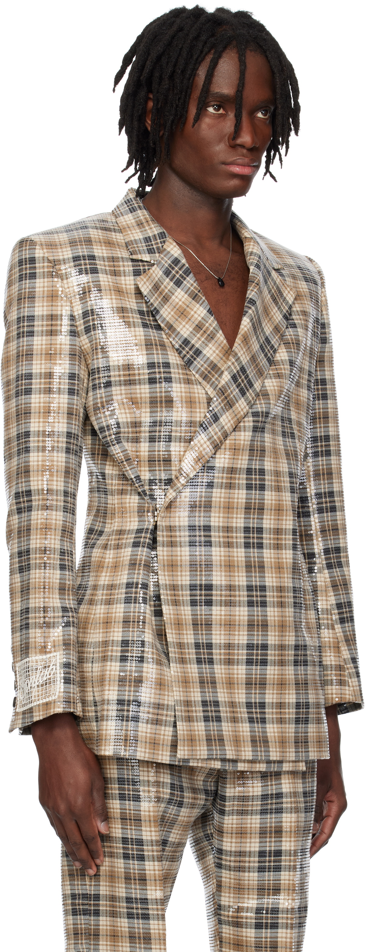EGONlab Beige Egonic Double Breasted Blazer EGONlab