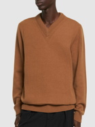 JIL SANDER Wool Blend V Neck Sweater