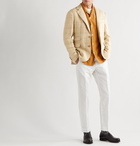 MAN 1924 - Kennedy Slim-Fit Unstructured Checked Linen Blazer - Neutrals