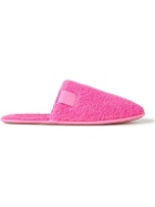 Loewe - Leather-Trimmed Shearling Slippers - Pink
