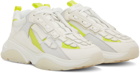 AMIRI White & Yellow Bone Runner Low-Top Sneakers