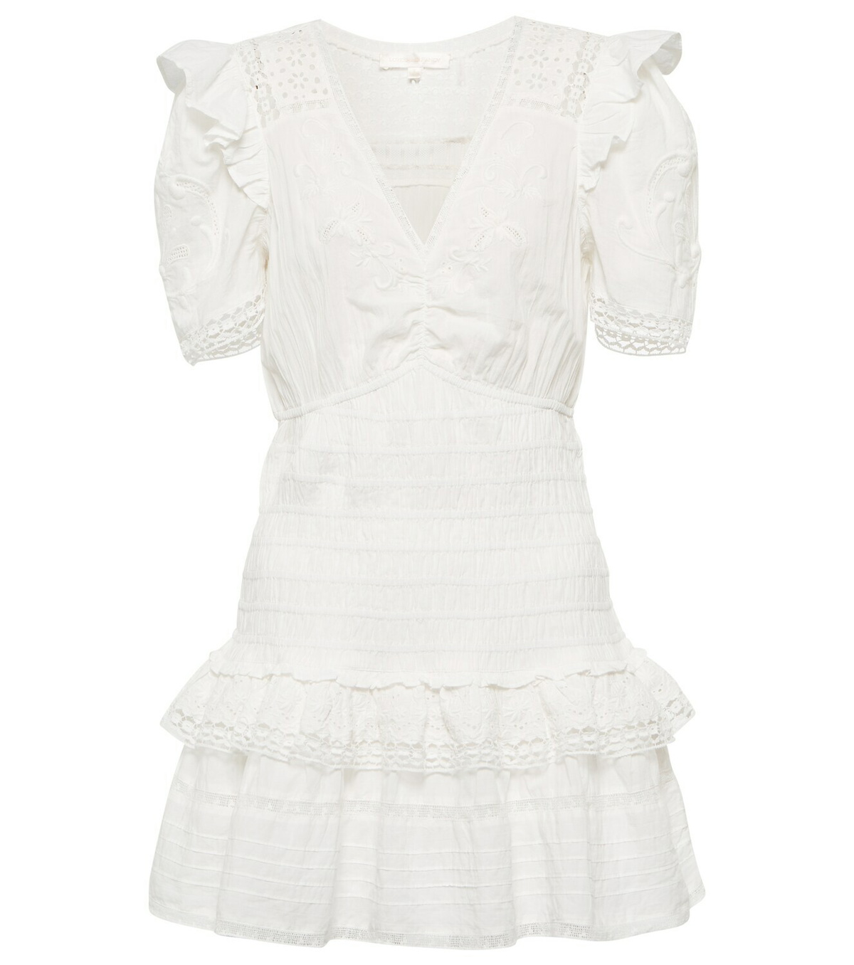 LoveShackFancy Rena embroidered cotton minidress LoveShackFancy