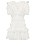 LoveShackFancy Rena embroidered cotton minidress