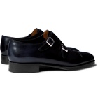 JOHN LOBB - William 75 Polished-Leather Monk-Strap Shoes - Blue
