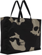 Alexander McQueen Black Camo Skull East West Tote