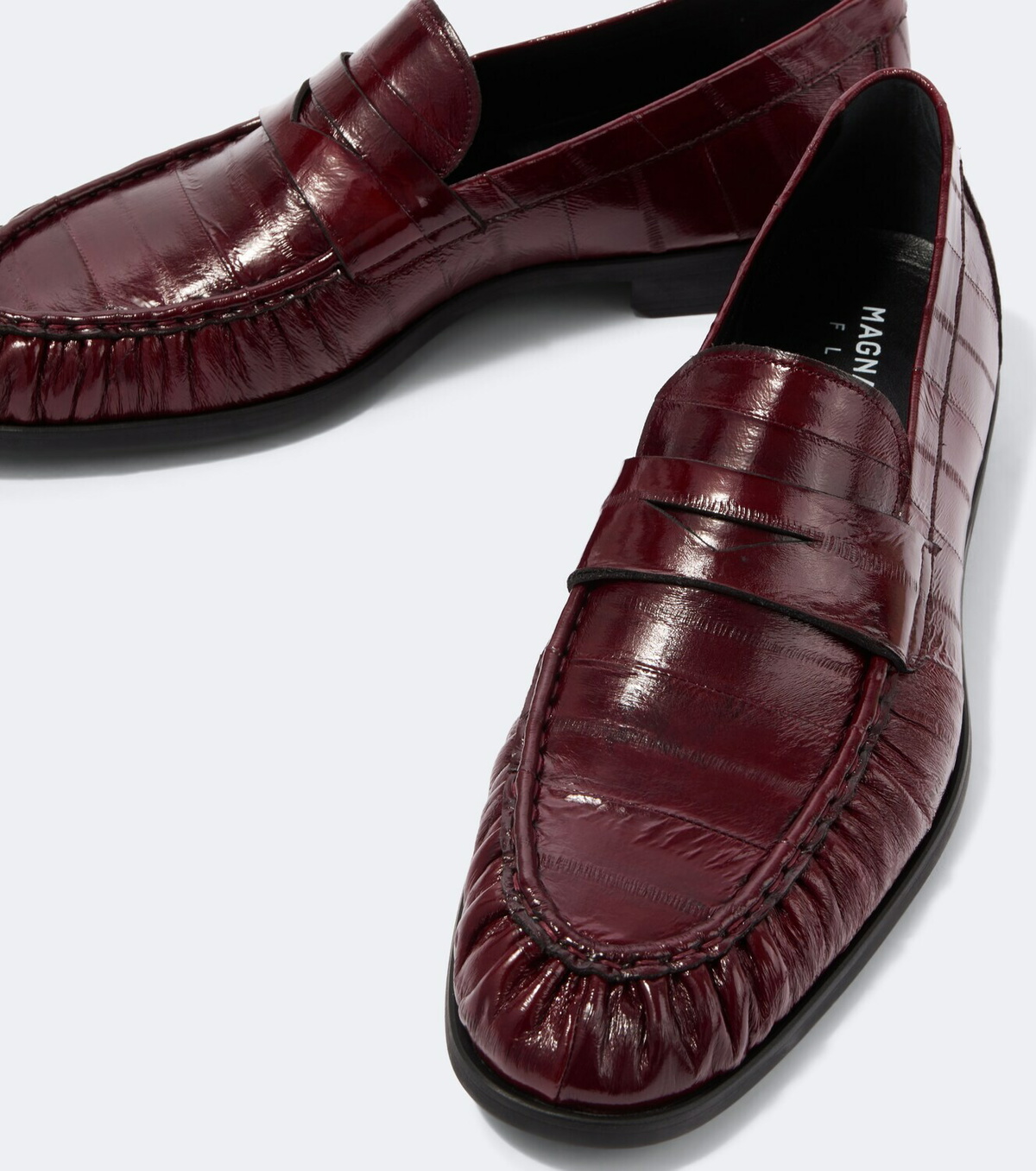 Magnanni Eel leather penny loafers