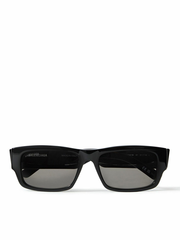 Photo: Balenciaga - Rectangular-Frame Logo-Print Acetate Sunglasses