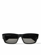 Balenciaga - Rectangular-Frame Logo-Print Acetate Sunglasses