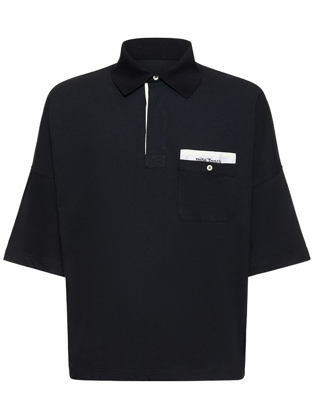 Photo: PALM ANGELS Sartorial Tape Oversized Cotton Polo