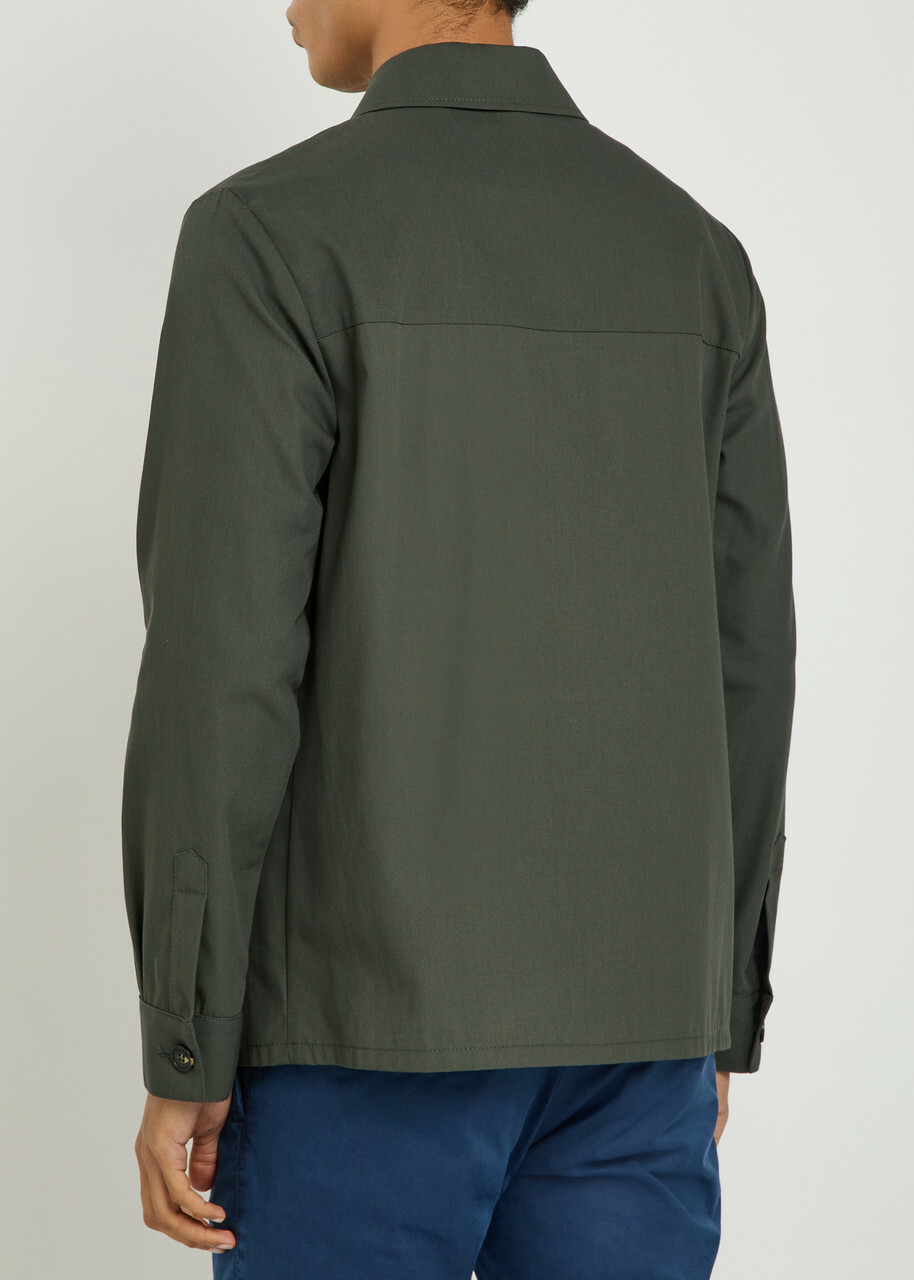 Slowear Cotton Overshirt Dark Green