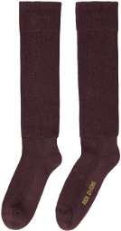 Rick Owens Purple Knee High Socks