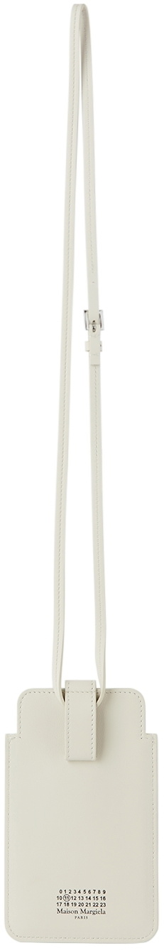 Maison Margiela Off-White Leather Phone Pouch