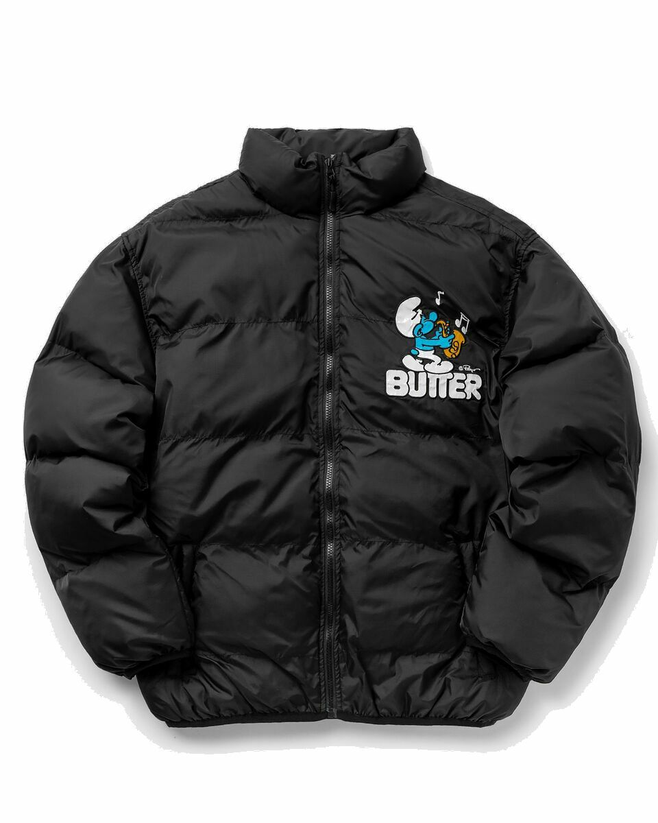 Butter Goods Men's Paisley Reversible Puffer Jacket in Black 