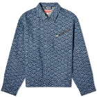 Kenzo Men's Seigaiha Denim Jacket in Rinse Blue Denim