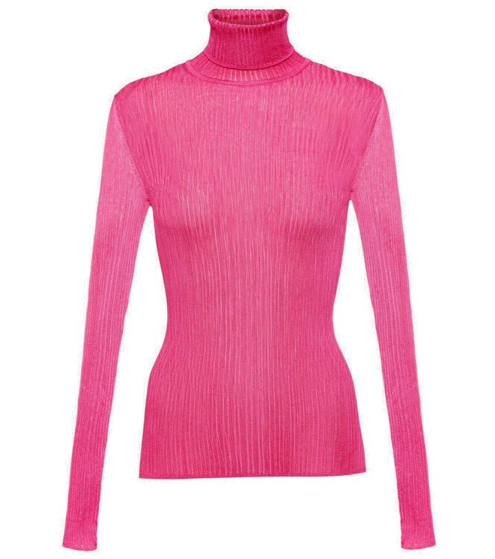 Photo: Tom Ford Ribbed-knit turtleneck top