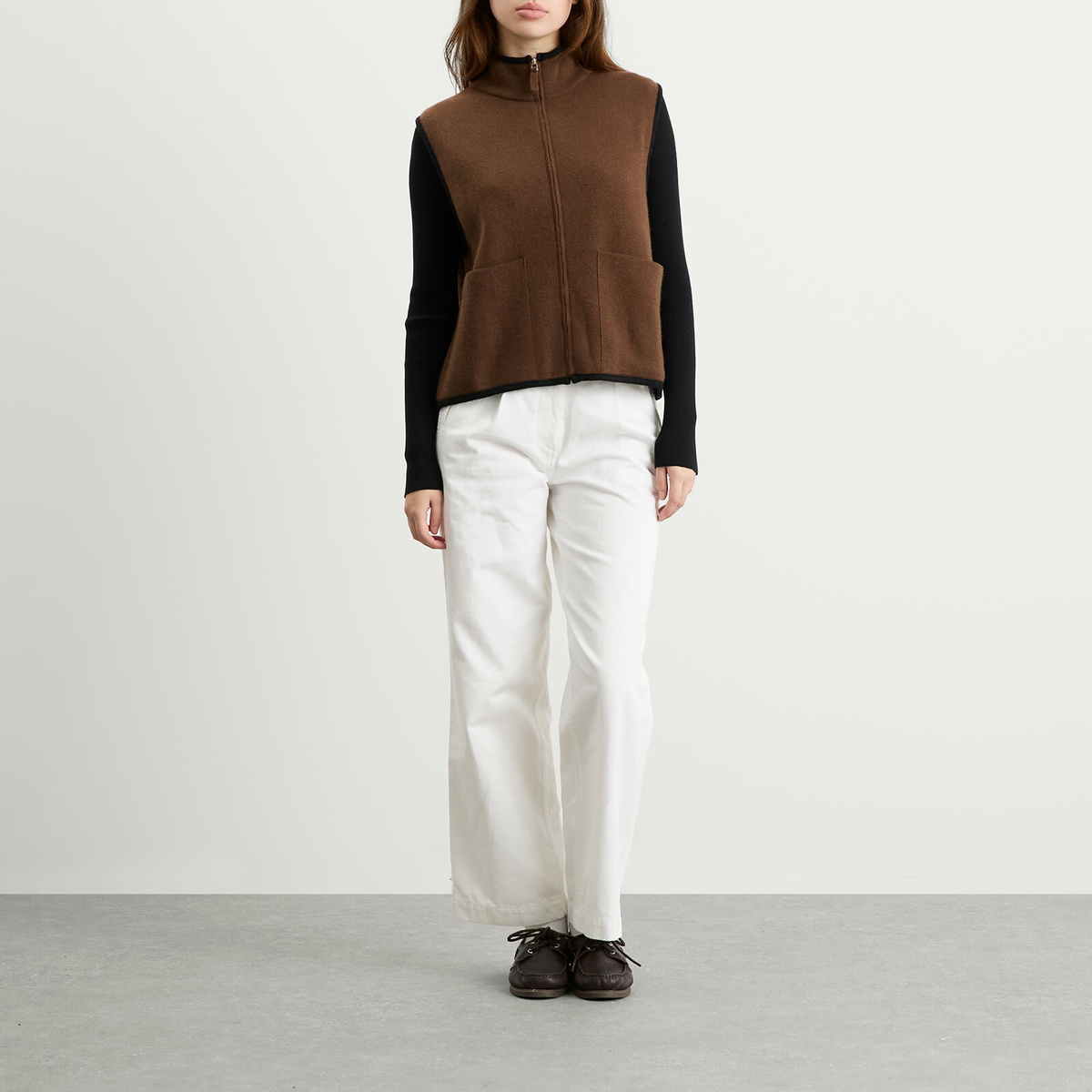 Nothing Written Women's Dicky Zip-Up Vest in Camel