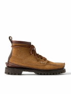 Yuketen - Angler Leather-Trimmed Suede Ankle Boots - Brown