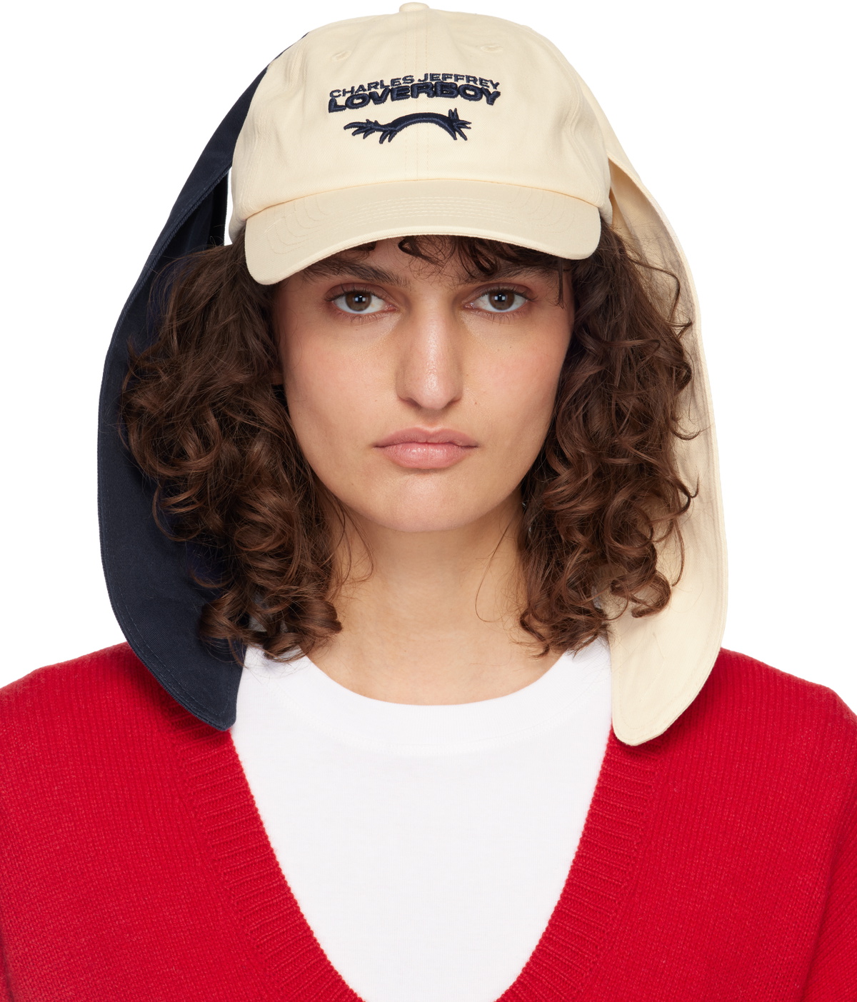 Charles Jeffrey LOVERBOY Off-White Colour Block Bunny Cap